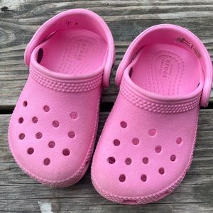 Toddler size 6 CROCS Pink Gently used Condition